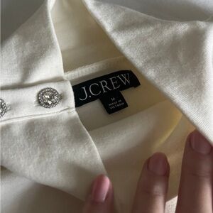 J. Crew Ivory Blouse with Sparkling Accents